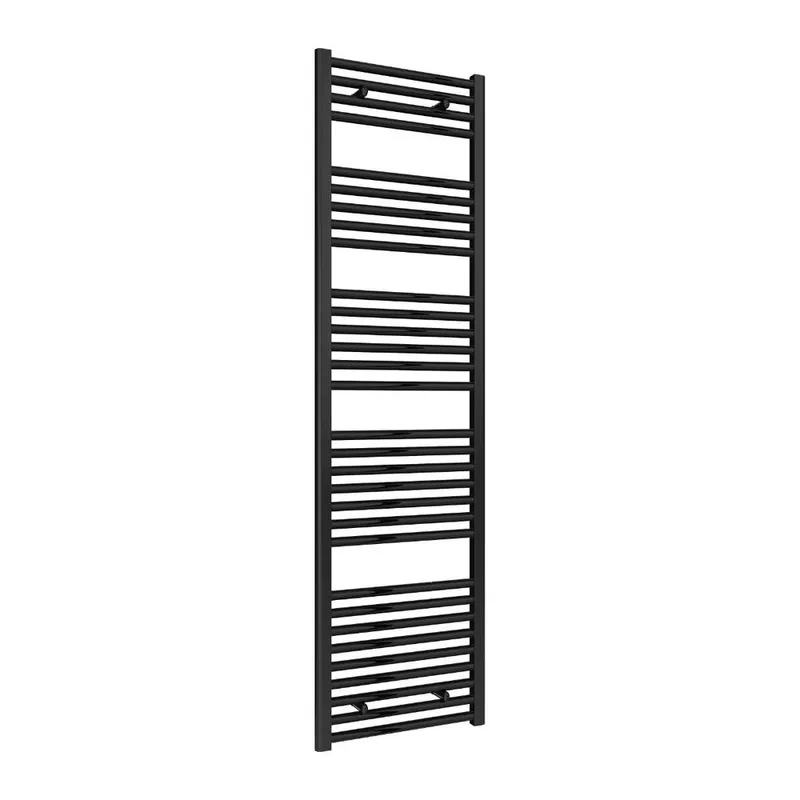 Bathroom Kingdom Diva Black Straight Heated Towel Rail 1800x500 Black
