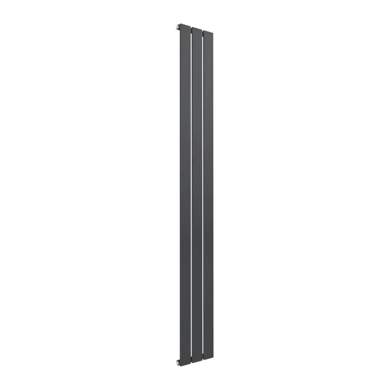 Bathroom Kingdom Flat Anthracite Single Flat Panel Vertical Radiator 1600x218 in Grey Grey