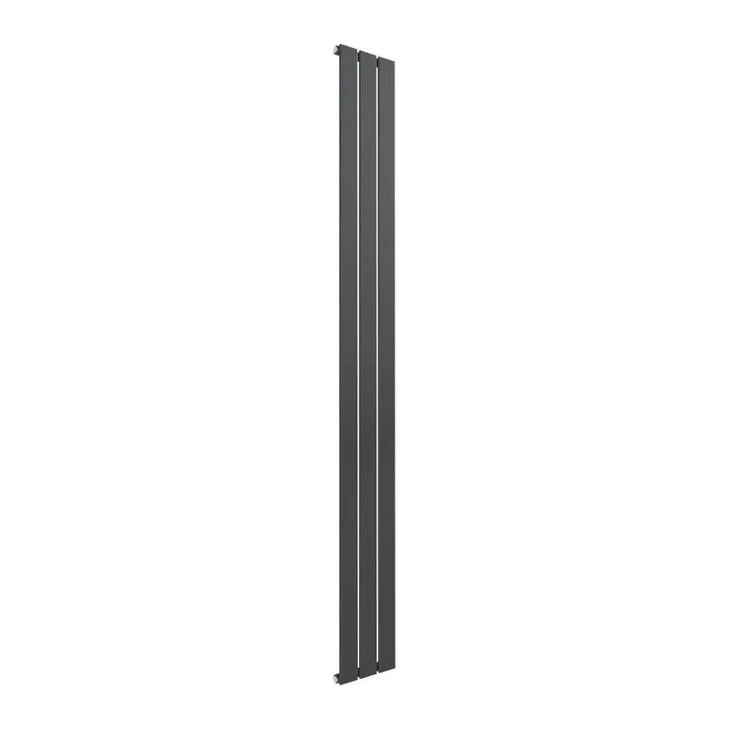 Bathroom Kingdom Flat Anthracite Single Flat Panel Vertical Radiator 1800x218 in Grey Grey