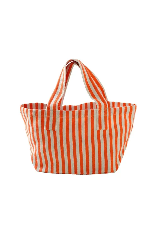 Beachcomber Women's Striped Canvas Beach Bag in Orange Orange
