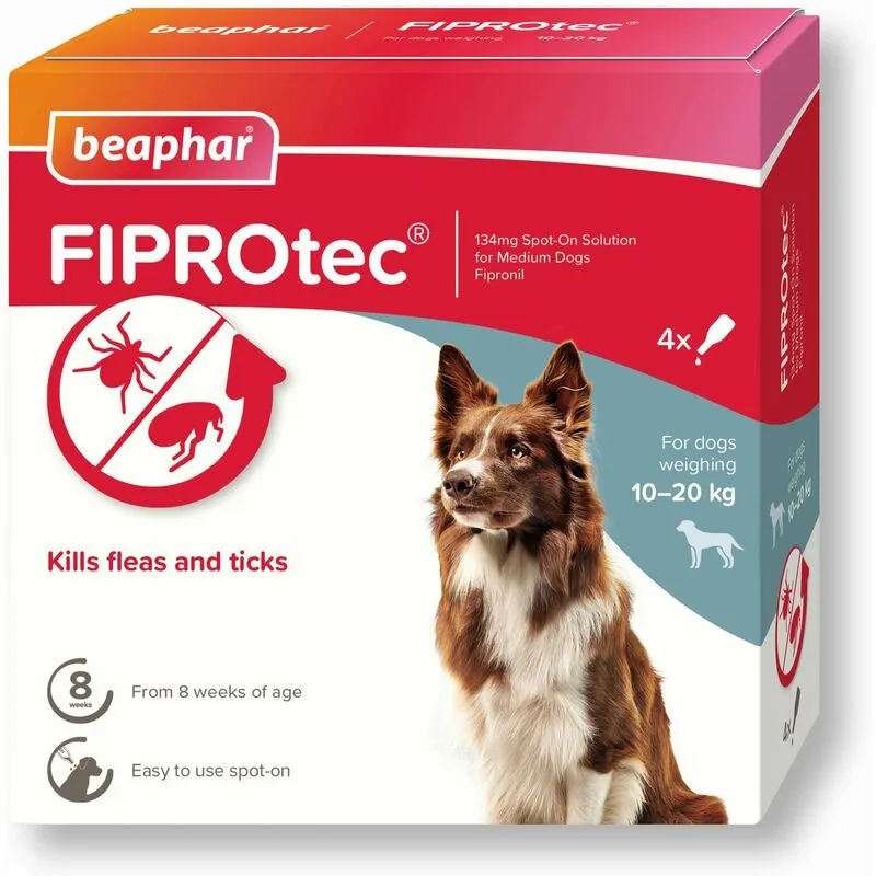 Fiprotec Spot On Medium Dog (4 Pipettes) - 260703 - Beaphar