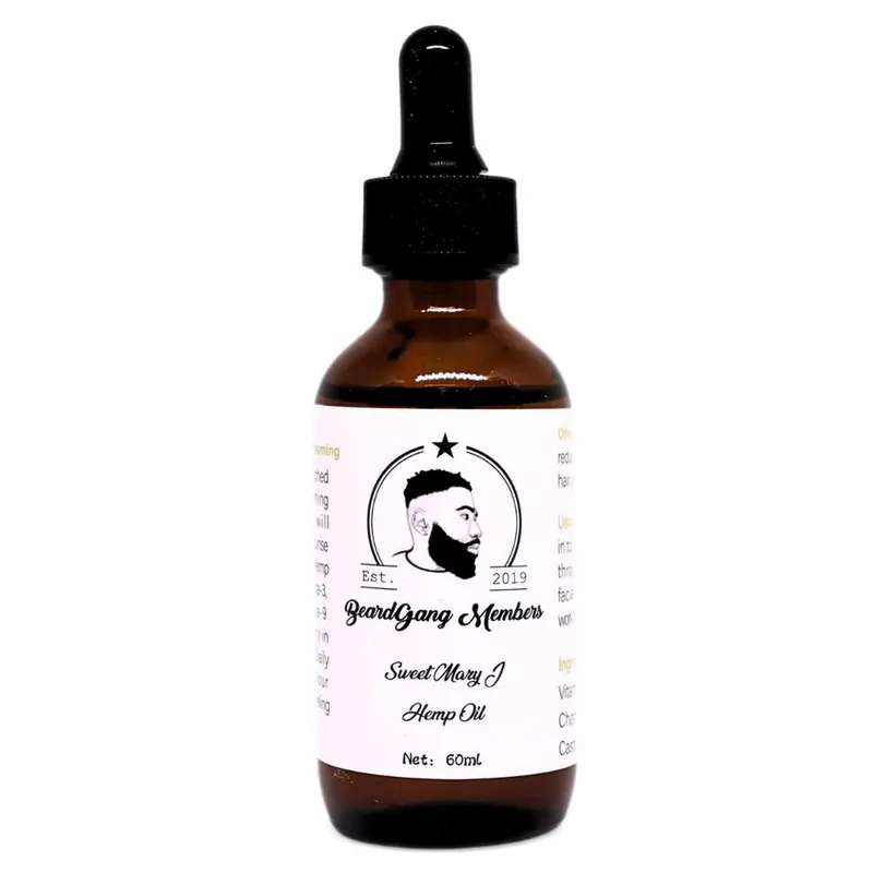 BeardGang Members Sweet Mary J Hemp Beard Oil in Clear Size: 60ml Clear 60ml