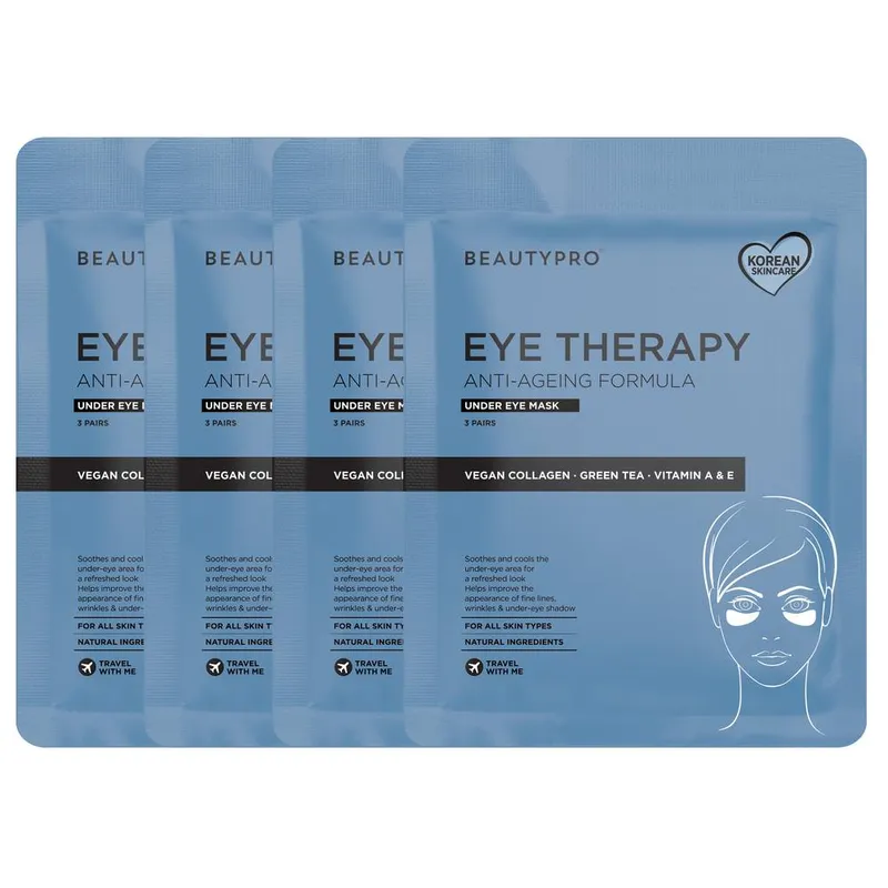 Beautypro Eye Therapy Under Eye Mask - Pack Of 4 in Baby Blue - Baby Blue