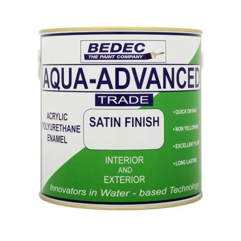 Bedec - Aqua Advanced Paint Satin - Brilliant White - 1 Litre