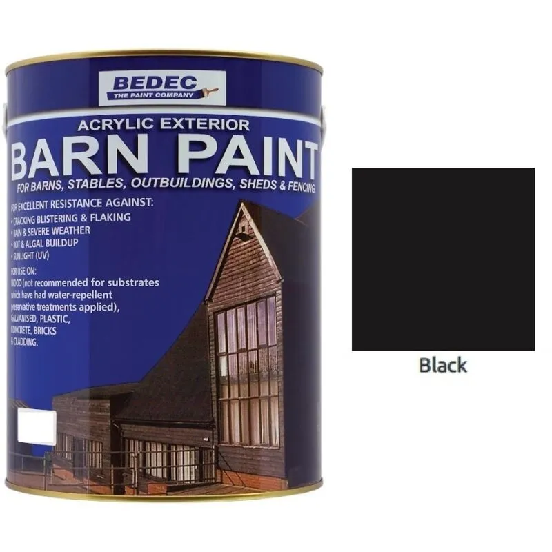Bedec - Barn Paint - Satin - Black - 2.5L