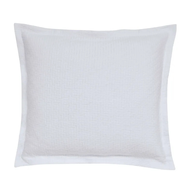 Bedeck of Belfast Fine Linens Andaz Sham Pillowcase, White