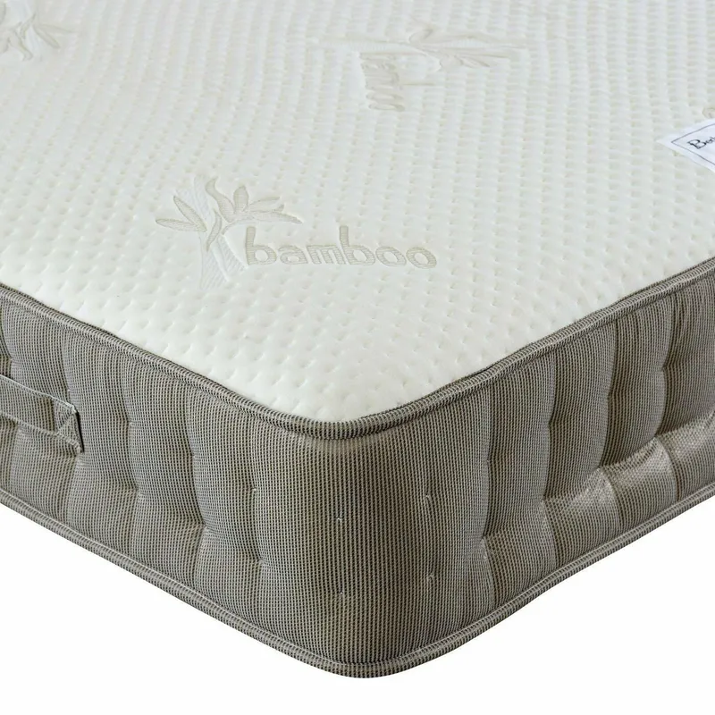 Bedmaster Bamboo Vitality 2000 Pocket Sprung Memory Foam Mattress in Light Brown Size: Single Light Brown Single