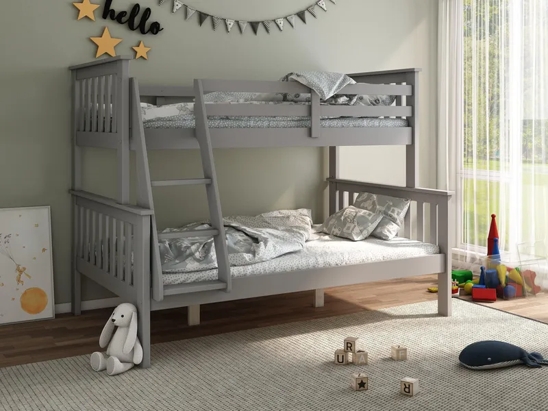 Bedmaster Carra Triple Sleeper Bunk Bed in Grey Size: Small Double Grey Small Double