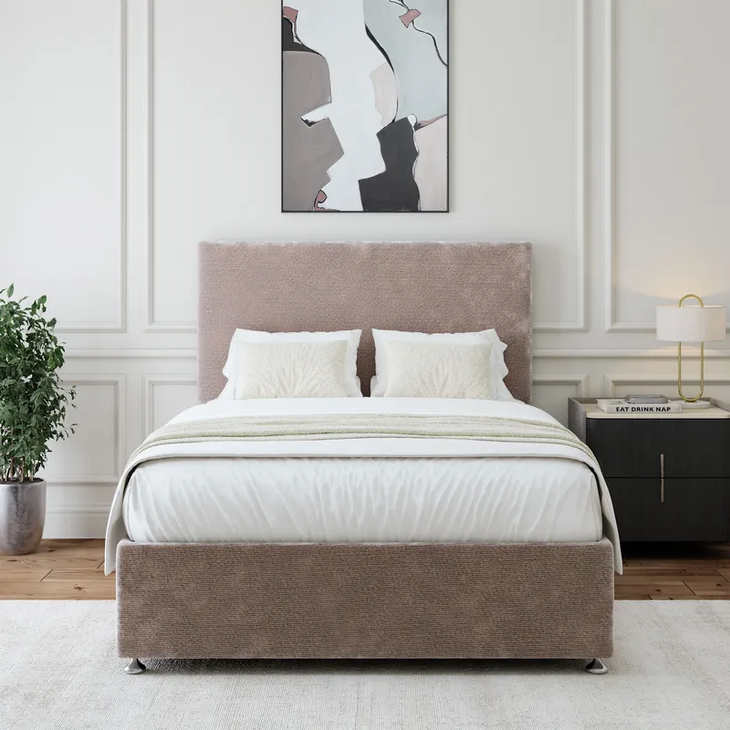 Bedmaster Chenille 2 Drawer Divan Base in Silver Size: Single Silver Single