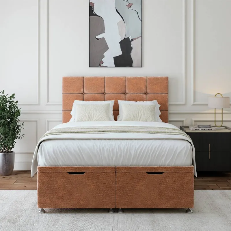 Bedmaster Unisex Chenille Ottoman Divan Base in Brown Size: King Brown female