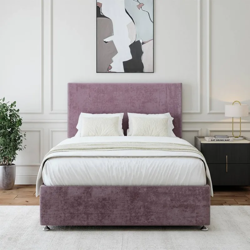 Bedmaster Luxury Velvet 2 Drawer Divan Base in Mauve Size: Single - Mauve