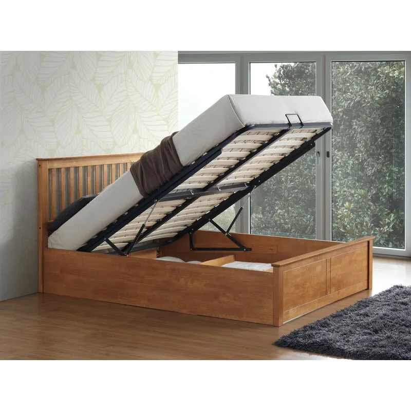 Bedmaster - Malmo Wooden Ottoman Oak King Size
