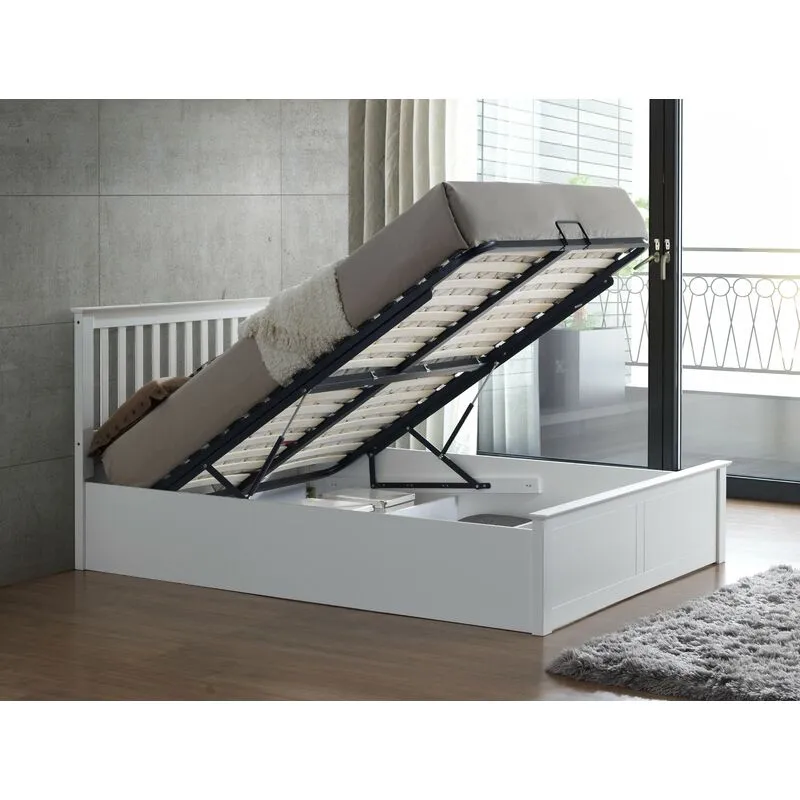Bedmaster - Malmo Wooden Ottoman White Small Double