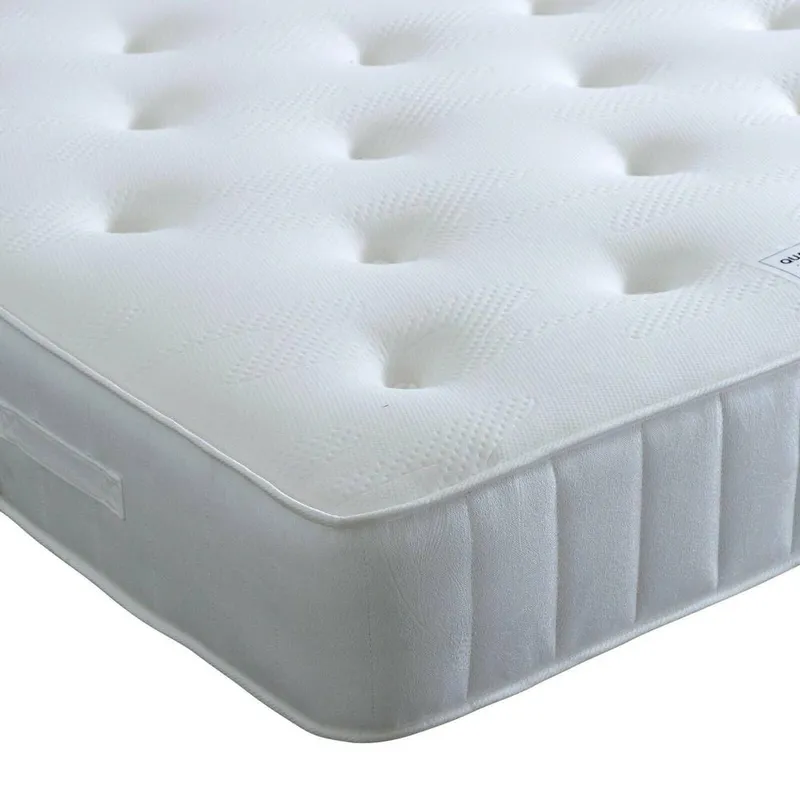 Bedmaster Quartz Pocket Sprung Memory Foam Mattress in White Size: Small Single White Small Single