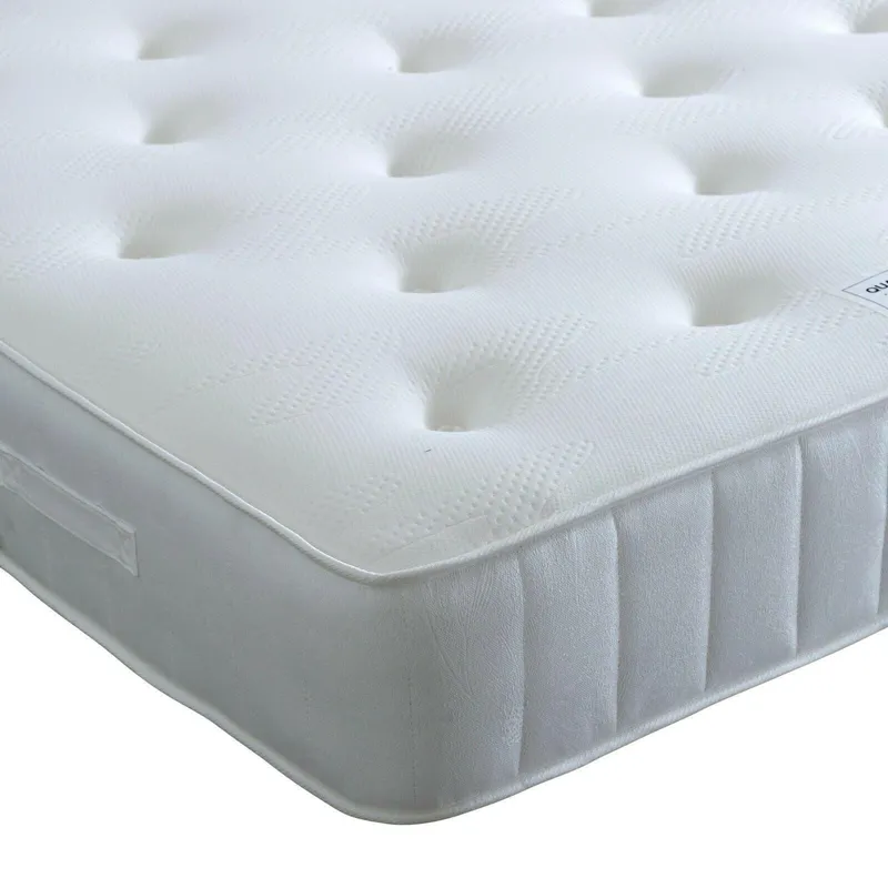 Bedmaster Quartz Pocket Sprung Memory Foam Mattress in White Size: Super King - White