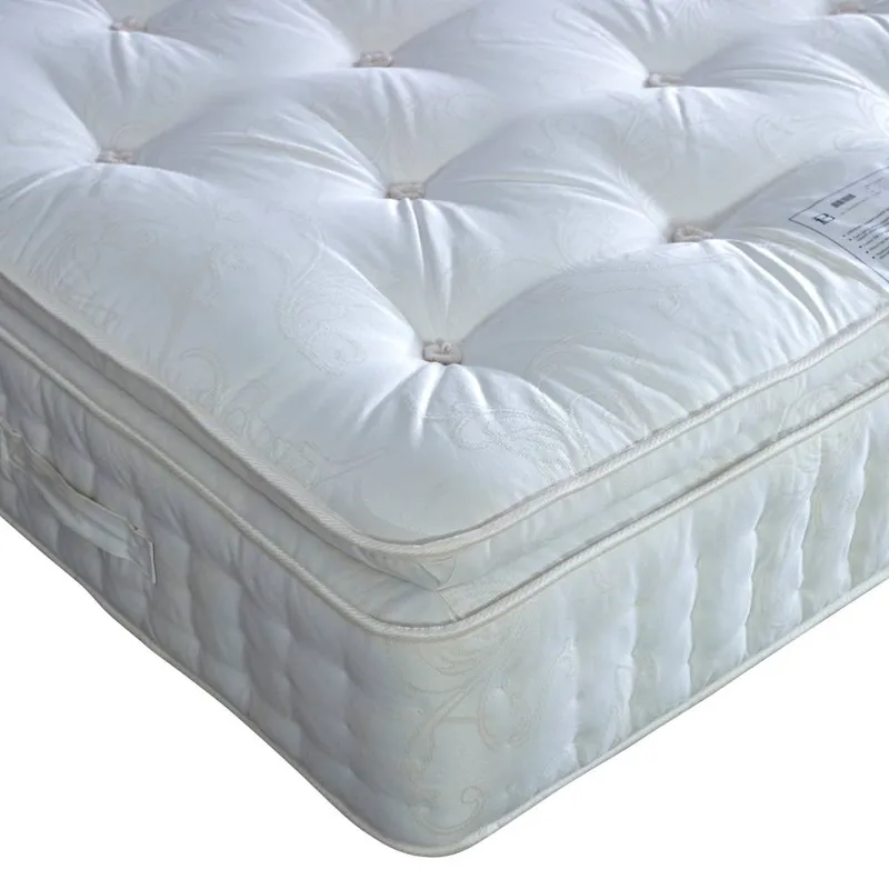 Bedmaster Signature Pillow Top 2000 Pocket Sprung Natural Mattress in White Size: Single - White