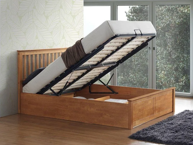 Bedmaster Malmo Wooden Ottoman Bed in Brown Size: Double Brown Double