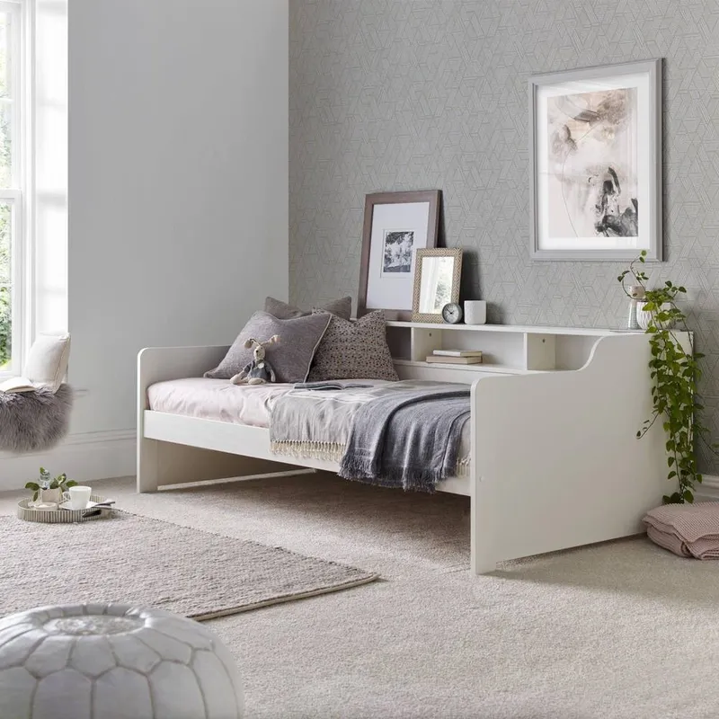 Bedmaster Unisex Tyler Guest Bed & Trundle in White Size: Single White Single female