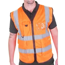 Beeswift Executive Mesh Waistcoat Orange L