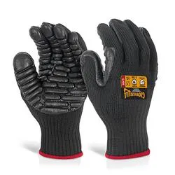 Beeswift Glovezilla Anti-Vibration Gloves Black L Gzavgl