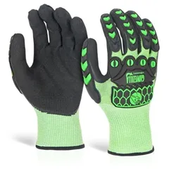 Beeswift Glovezilla Foam Nitrile Coated Glove Green L (Pair)
