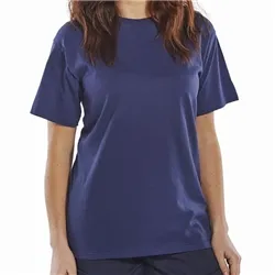 Beeswift Heavy Weight Tee Shirt Navy Blue XL