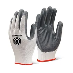 Beeswift Nitrile Palm Coated Polyester Grey Grey S (Box of 10)