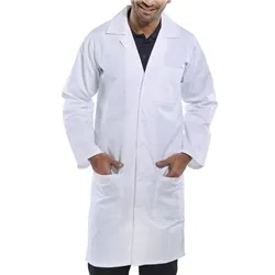 Beeswift Poly Cotton Warehouse Coat White 40