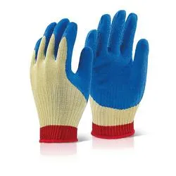 Beeswift Reinforced Latex Gloves 1Pr Blue S Klgs
