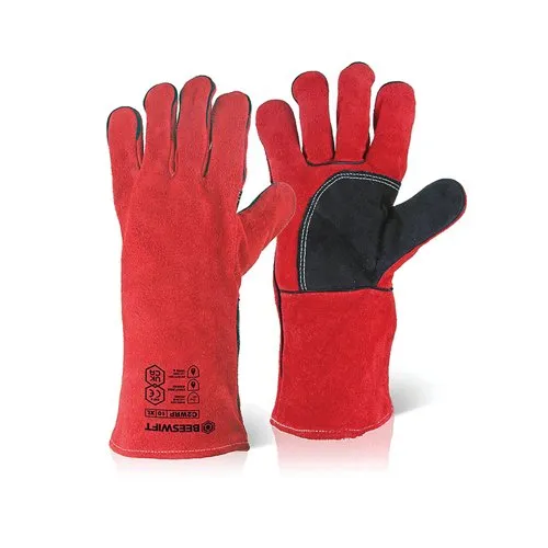 Click Leather Gauntlets Beeswift Red Welders Gauntlet 14” R / P (Box of 10)