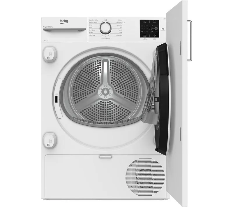 Beko B300 Series NTIKP71131 Integrated 7 kg Heat Pump Tumble Dryer - White