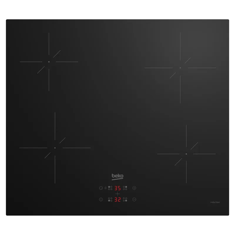 Beko CIHYQI21B 60cm Frameless 4 Zone Induction Hob - Black