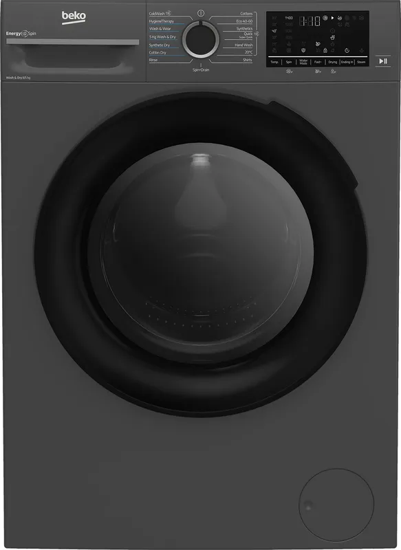 Beko EnergySpin™ BM3DT68342A 8Kg/5Kg Washer Dryer with 1400 rpm - Anthracite - D Rated [Wash&Dry], A Rated [Wash Only], Grey
