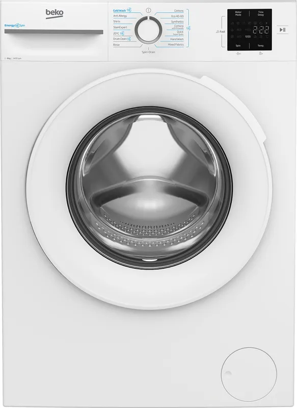 Beko EnergySpin™ BM3WT3941W 9kg Washing Machine with 1400 rpm - White - A Rated, White