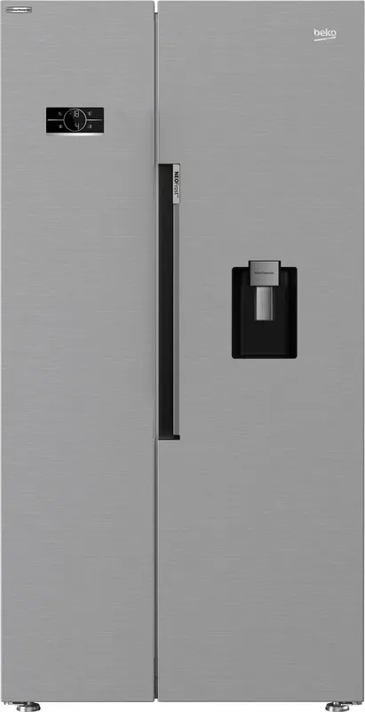Beko HarvestFresh™ ASD2442VPS Frost Free American Fridge Freezer - Stainless Steel Effect - E Rated, Stainless Steel