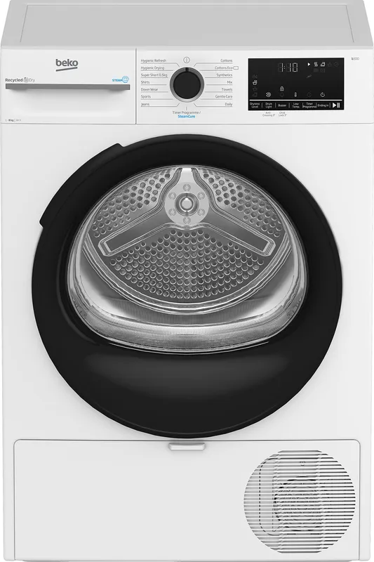 Beko SteamCure BM3T3833W 8Kg Heat Pump Tumble Dryer - White - A++ Rated, White