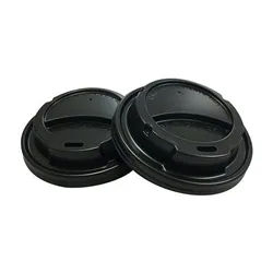 Belgravia 12oz Sip Through Black Lids 50's - Pack (20)