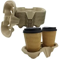 Belgravia Disposables Moulded Pulp 2 Cup Carrier x 180's