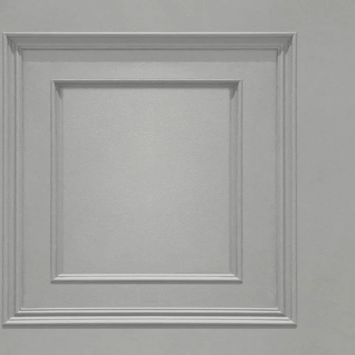 Belgravia Decor - Oliana Wood Panel Effect Wallpaper Grey