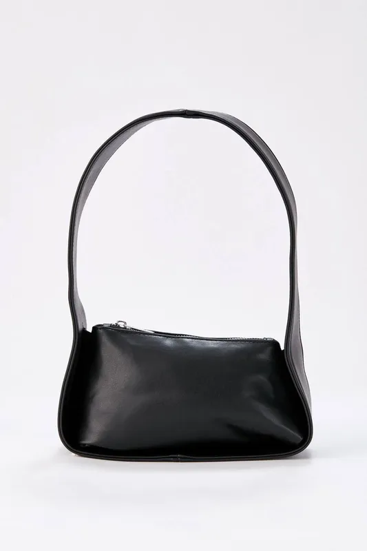 Belissh Women's Asymmetric Baguette Bag in Black Black female