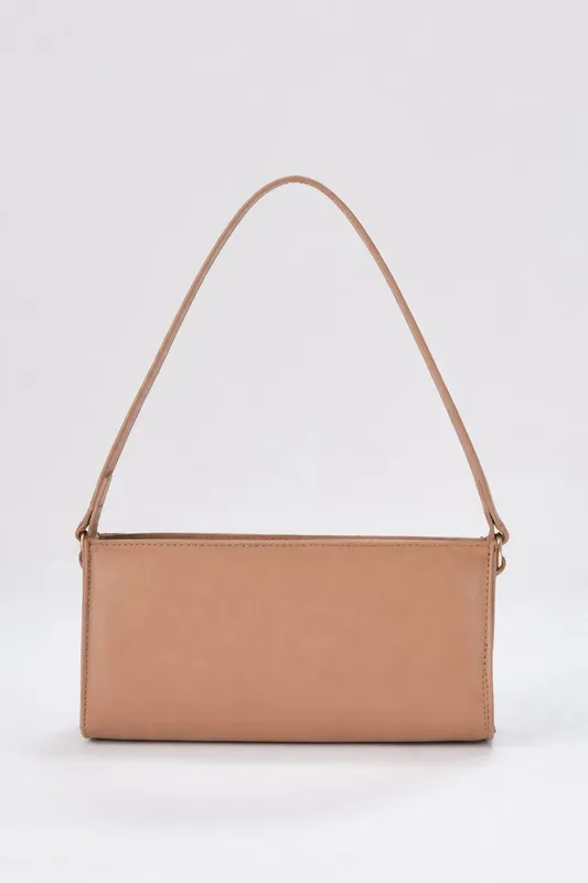 Belissh Women's Pu Leather Shoulder Bag in Nude - Nude - Size: One Size