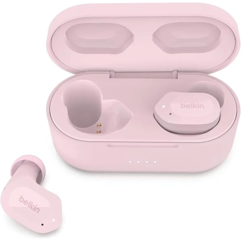 Belkin Soundform Play True Wireless Earbuds – 38H Playtime, IPX5 Water Resistant, 3 EQ Presets - Pink