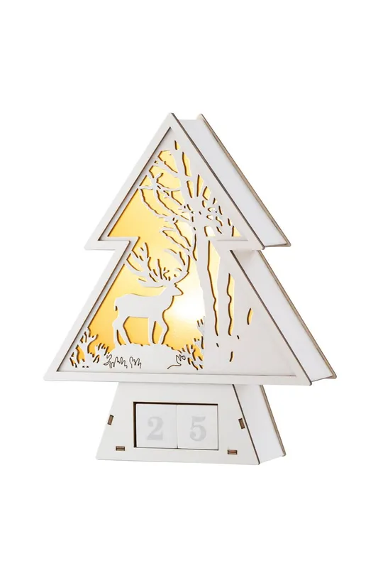 Belleek Living Reindeer Advent Wooden LED in Ivory Size: 10 inches - Ivory