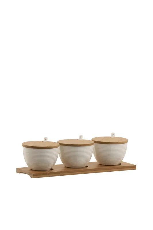 Belleek Living 'Ripple' Serving Bowl Set & Tray in White White