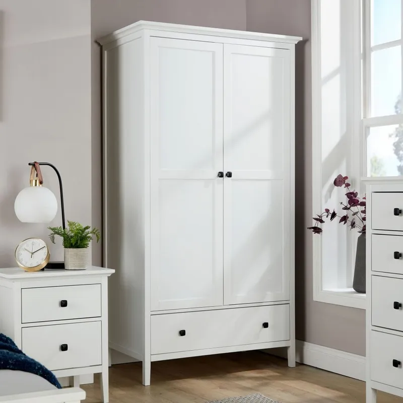 Bellevue 2 Door Wardrobe with Storage Drawer