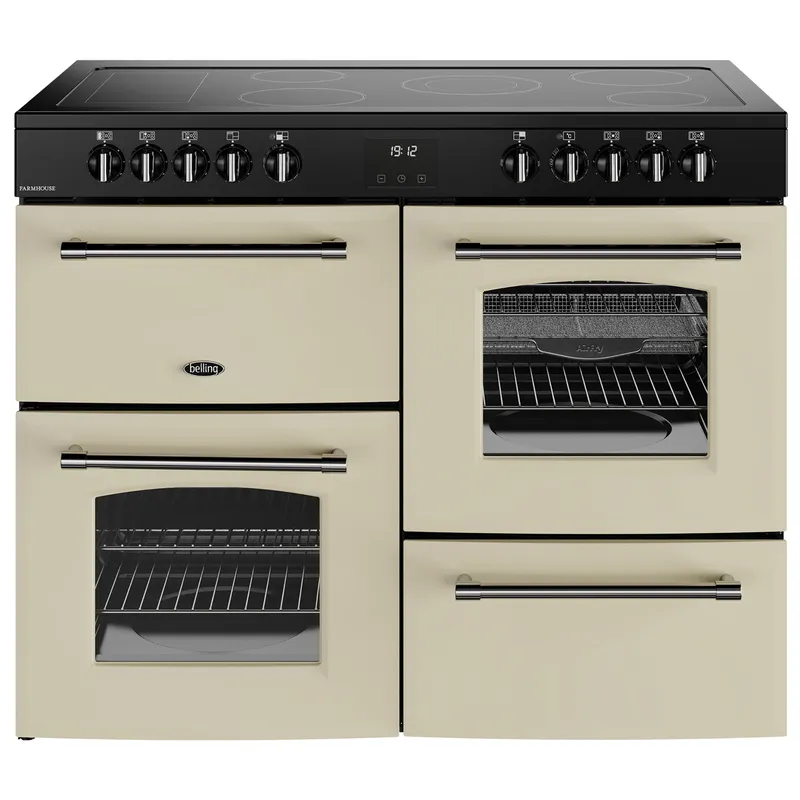 Belling 444411836 110cm Wide Farmhouse Ceramic Range Cooker in Cream