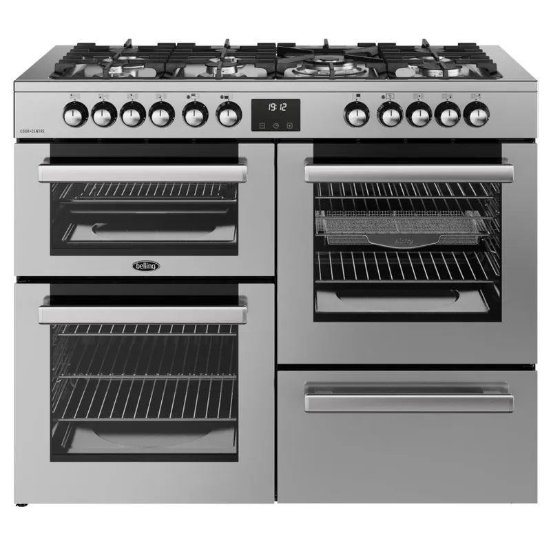Belling Cookcentre 110DF Electric Gas Range Cooker - Stainless Steel
