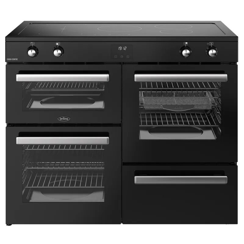 Belling 444411807 110cm Wide Cookcentre Induction Range Cooker in Blac