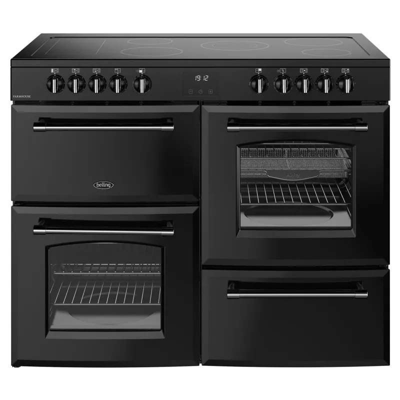 Belling 444411835 110cm Wide Farmhouse Ceramic Range Cooker in Black
