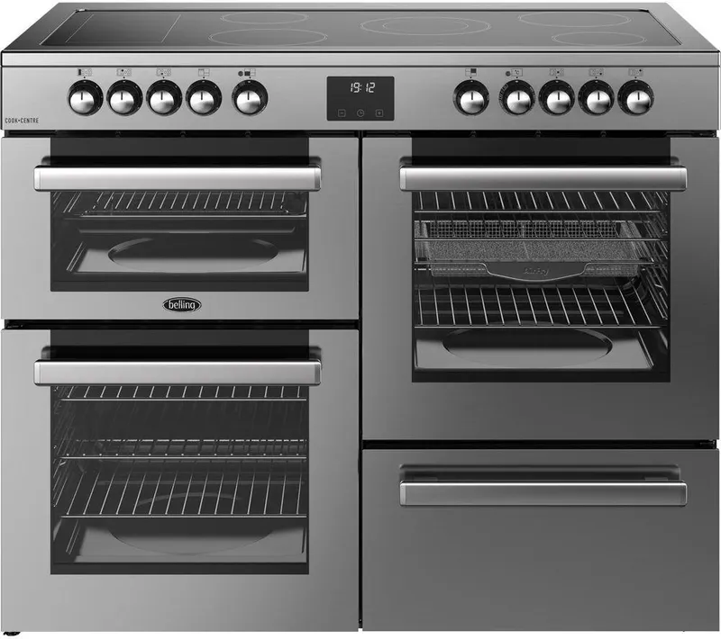 Belling Cookcentre 110E Electric Ceramic Range Cooker - Stainless Steel & Chrome, Stainless Steel
